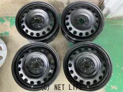 ホイール 15インチ中古アクア純正スチール(ホイールキャップ付)4本set J32