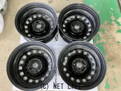 ホイール 15インチ中古アクア純正スチール(ホイールキャップ付)4本set J32