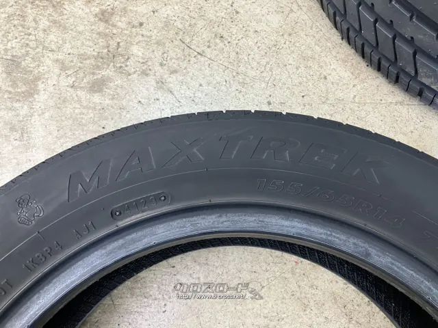 タイヤ 14インチ中古マックストレック155/65R14 1本×7部取り付け工賃込T61