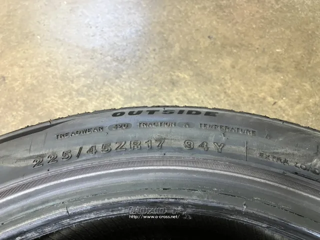 タイヤ 17インチ中古ミネルバ225/45R17 1本×7部取り付け工賃込T30