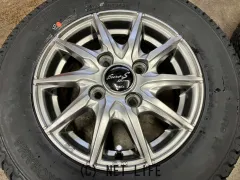 ホイール・タイヤ 12インチ中古EURO-Sストリーム4本set新品国産タイヤ付K63