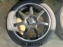 ホイール・タイヤ 17インチ美品エンケイチューニング　SC38　4本setバリ溝タイヤ付J68