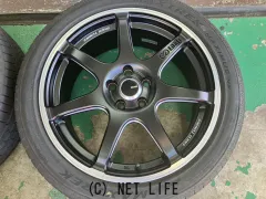 ホイール・タイヤ 17インチ美品エンケイチューニング　SC38　4本setバリ溝タイヤ付J68