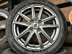 ホイール・タイヤ 15インチ中古KYOHO　ザインSS（シルバー）４本set新品タイヤ付