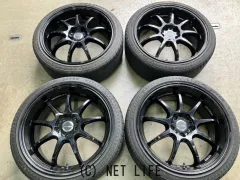 ホイール・タイヤ 19インチ中古WORK　エモーションD9R（ブラック）4本set中古タイヤJ73