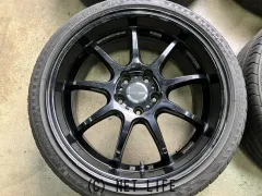 ホイール・タイヤ 19インチ中古WORK　エモーションD9R（ブラック）4本set中古タイヤJ73