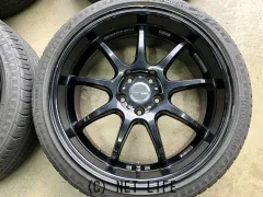 ホイール・タイヤ 19インチ中古WORK　エモーションD9R（ブラック）4本set中古タイヤJ73