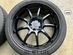 ホイール・タイヤ 19インチ中古WORK　エモーションD9R（ブラック）4本set中古タイヤJ73