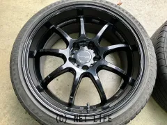 ホイール・タイヤ 19インチ中古WORK　エモーションD9R（ブラック）4本set中古タイヤJ73