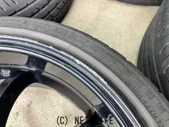 ホイール・タイヤ 19インチ中古WORK　エモーションD9R（ブラック）4本set中古タイヤJ73