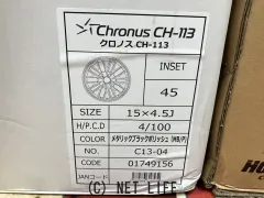 ホイール・タイヤ 15インチ新品クロノスCH-113　4本Set新品タイヤ付