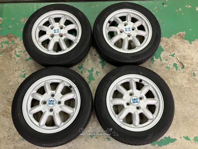 ホイール・タイヤ 14インチ中古ダイハツ純正 ミニライト 4本set中古バリ溝タイヤ付K33