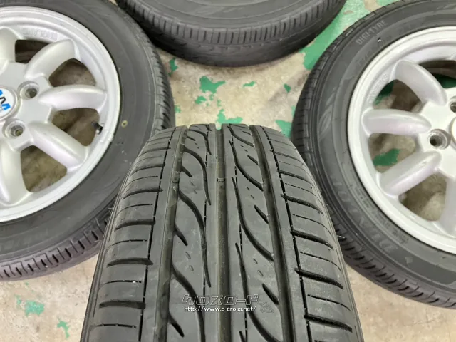 ホイール・タイヤ 14インチ中古ダイハツ純正 ミニライト 4本set中古バリ溝タイヤ付K33
