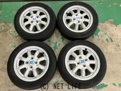 ホイール・タイヤ 14インチ中古ダイハツ純正　ミニライト　4本set中古バリ溝タイヤ付K33