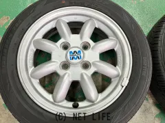 ホイール・タイヤ 14インチ中古ダイハツ純正　ミニライト　4本set中古バリ溝タイヤ付K33