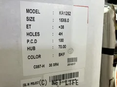 ホイール・タイヤ 15インチ新品復刻版ロンシャンXR- 4 4本Set新品タイヤ付