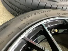 ホイール・タイヤ 17インチ中古WEDSスポーツSA20R 4本setバリ溝タイヤJ67