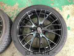 ホイール・タイヤ 17インチ中古WEDSスポーツSA20R 4本setバリ溝タイヤJ67