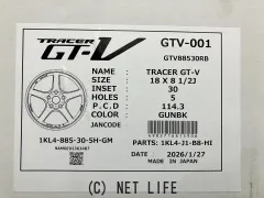 ホイール 18インチ新品KYOHOトレーサーGT-V（ガンブラック）4本set