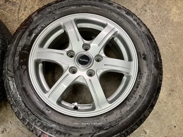 ホイール・タイヤ 15インチ中古ブリヂストンバルミナ 4本set中古タイヤ付J63
