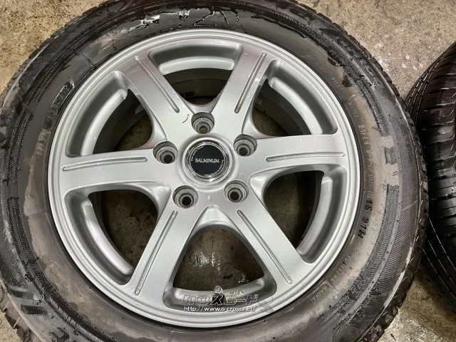 ホイール・タイヤ 15インチ中古ブリヂストンバルミナ 4本set中古タイヤ付J63