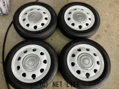 ホイール・タイヤ 14インチ中古スズキラパン　純正アルミ4本setバリ溝国産タイヤK37