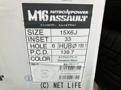 ホイール 15インチ1SET限りMID　ナイトロパワーM16アサルト4本set