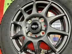 ホイール・タイヤ 12インチ新品WedsテッドHG(ガンメタ)4本Set新品タイヤ