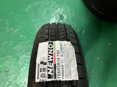 ホイール・タイヤ 14インチ新品Weds　ネオキャロスチール（クローム）4本set新品国産タイヤ