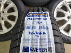 ホイール・タイヤ 14インチ中古Wedsジョーカー（シルバー）4本set新品タイヤ付K66