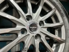 ホイール・タイヤ 15インチ美品バルミナAR12(ガンメタ)4本set新品タイヤ付K68