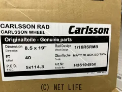 ホイール 19インチ新品カールソン1/16RSR　マットブラックエディション4本set