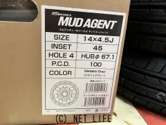 ホイール・タイヤ 14インチ新品MID マッドエージェント(MG)4本set新品国産タイヤ