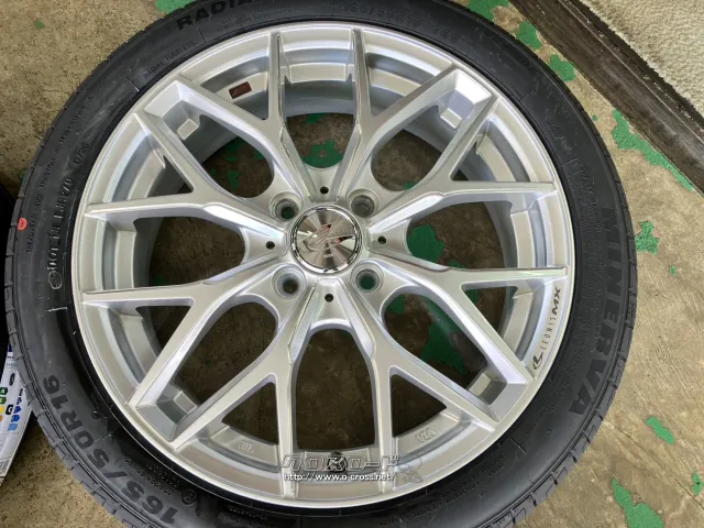 ホイール・タイヤ 16インチ中古WedsレオニスMX(シルバー)4本set新品タイヤK63