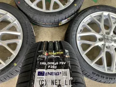 ホイール・タイヤ 16インチ中古WedsレオニスMX（シルバー）4本set新品タイヤK63