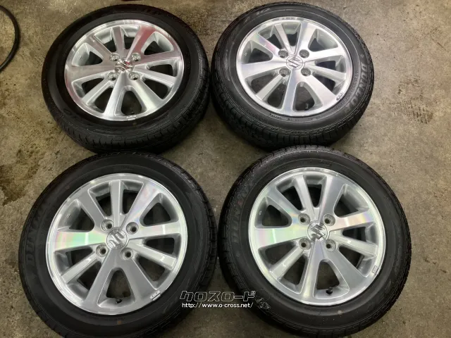 ホイール・タイヤ 14インチ新車外し程度エブリィワゴン純正アルミ4本国産タイヤ付K32