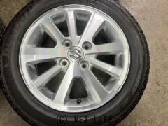 ホイール・タイヤ 14インチ新車外し程度エブリィワゴン純正アルミ4本国産タイヤ付K32