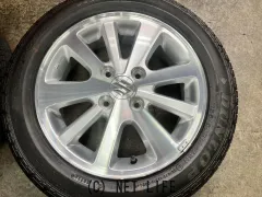 ホイール・タイヤ 14インチ新車外し程度エブリィワゴン純正アルミ4本国産タイヤ付K32