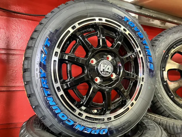 ホイール・タイヤ 14インチ新品共豊H4 MOTOR X1(B/P)4本Set新品国産RTタイヤ付