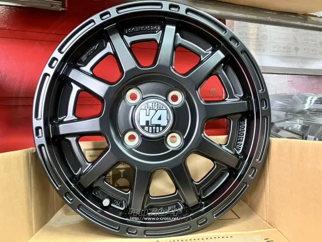 ホイール・タイヤ 14インチ新品H4 MOTOR X1(SBK)4本set新品国産RTタイヤ付