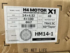ホイール・タイヤ 14インチ新品H4　MOTOR　X1（SBK）4本set新品国産RTタイヤ付