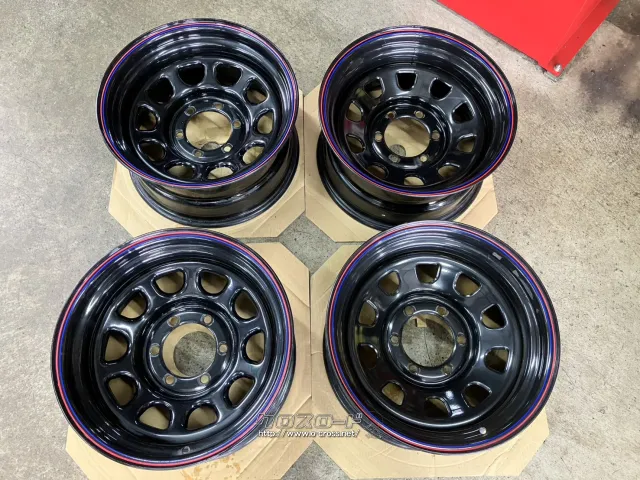 ホイール 16インチ中古デイトナスチール (8J-25)(黒)4本set J68