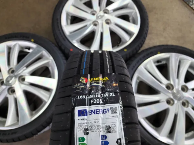ホイール・タイヤ 16インチ中古ダイハツ純正アルミ4本SetK33新品タイヤ