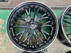 ホイール 19インチ中古プレシャスHM3(BK/リムP)4本set J63