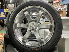 ホイール・タイヤ 特価1SET　18インチ未使用KBレーシング（チタンカラー）4本　新品タイヤ付