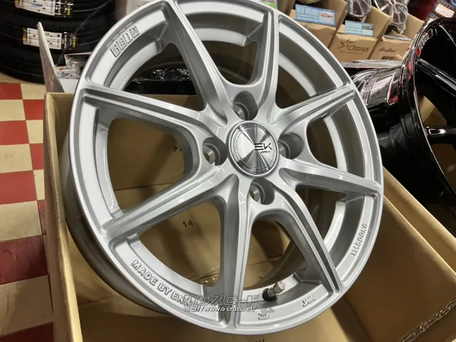 ホイール・タイヤ 14インチ新品ザインEK(シルバー)4本Set新品タイヤ付