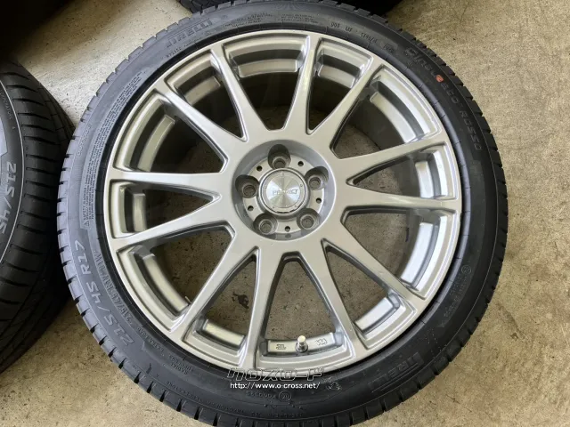 ホイール・タイヤ 17インチ中古KYOHO プレディクト 4本Setバリ溝中古タイヤ付 J83