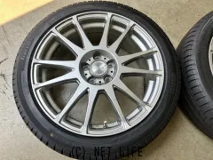 ホイール・タイヤ 17インチ中古KYOHO プレディクト 4本Setバリ溝中古タイヤ付 J83