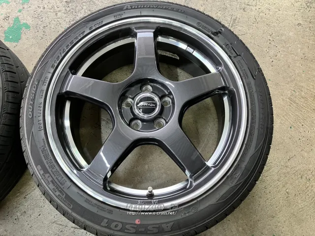 ホイール・タイヤ 17インチ美品F-Direction WS5 4本Setバリ溝タイヤ付 J65