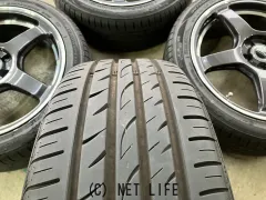 ホイール・タイヤ 17インチ美品F-Direction　WS5　4本Setバリ溝タイヤ付　J65